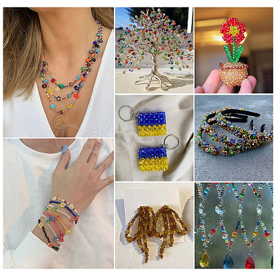4 Strands 4 Styles Glass Beads Strands EGLA-TA0012-97A-1