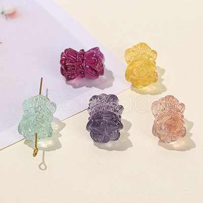 Natural Fluorite Carved Beads PW-WG1ACAE-31-1