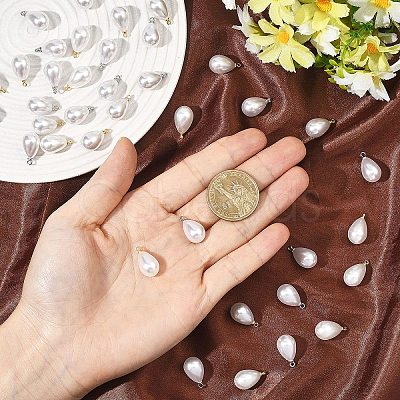 20Pcs ABS Plastic Imitation Pearl Pendants FIND-YW0009-34-1