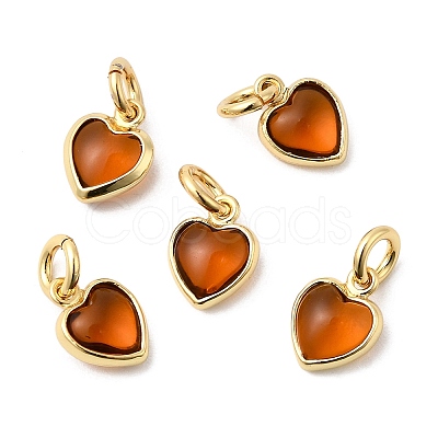 Brass Pave Cubic Zirconia Pendants KK-Z137-21G-1