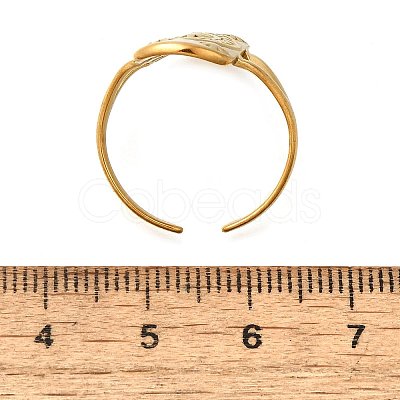 304 Stainless Steel Open Cuff Rings LS-RJEW-M072-04G-1