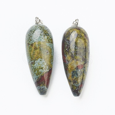Natural Dragon Blood Pointed Pendants G-F705-01K-P-1