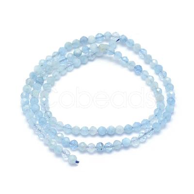 Natural Aquamarine Beads Strands G-E411-19B-2mm-1