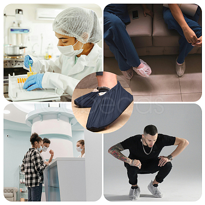 Polyester Silent Non-slip Shoe Covers AJEW-WH20067-116A-1