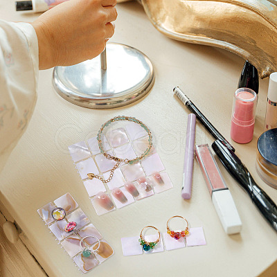 3Pcs 3 Styles Natural Shell Nail Art Display Board ODIS-TA0001-04-1