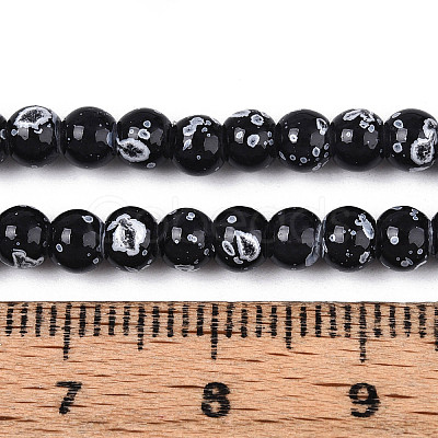 Baking Paint Glass Beads Strands DGLA-N015-4mm-10-1