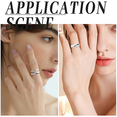 18Pcs 18 Styles 201 Stainless Steel Finger Rings RJEW-SC0001-37P-1
