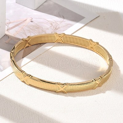 304 Stainless Steel Hinged Cuff Bangles SA-CBAB92B-19G-1