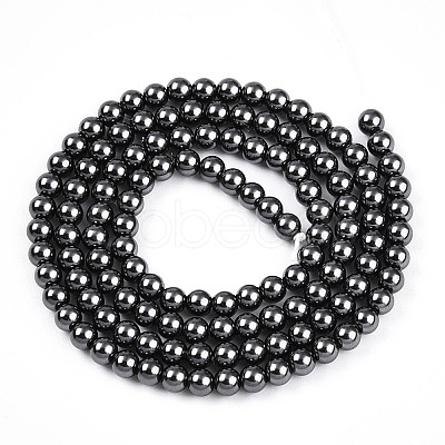 Baking Paint Pearlized Glass Pearl Bead Strands HY-N002-3mm-A02-1