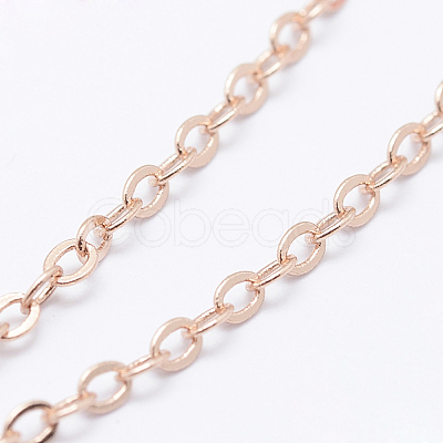 Brass Cable Chains CHC-K004-01RG-1