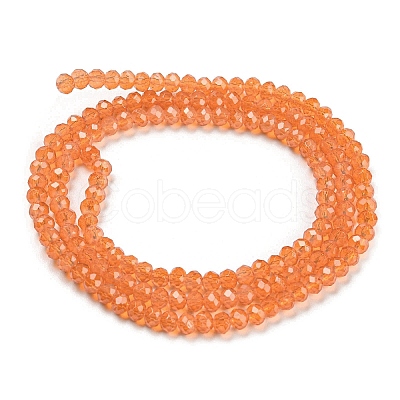 Baking Paint Transparent Glass Beads Strands DGLA-A034-J2mm-B03-1