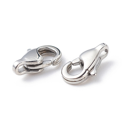 Tarnish Resistant 304 Stainless Steel Lobster Claw Clasps X-STAS-Q048-1-1