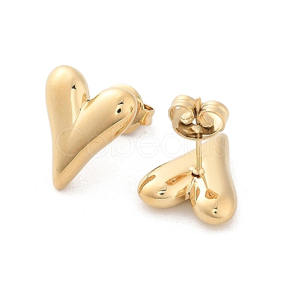 304 Stainless Steel Stud Earrings EJEW-H115-31G-1