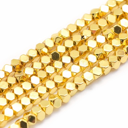 Electroplate Non-magnetic Synthetic Hematite Beads Strands G-L485-10B-G-1