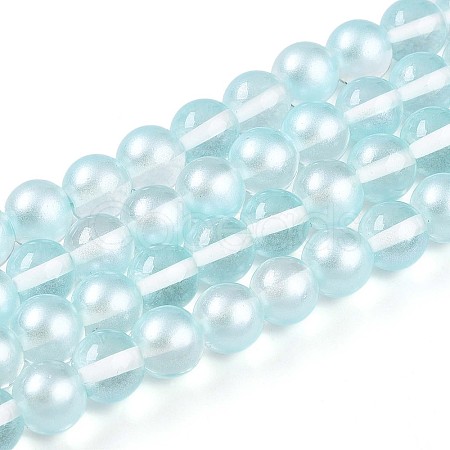 Baking Paint Transparent Glass Beads X1-DGLA-N011-10mm-05-1