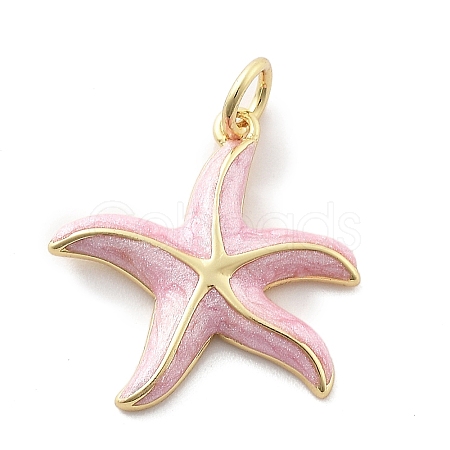 Brass Enamel Pendants KK-Q029-04G-01-1