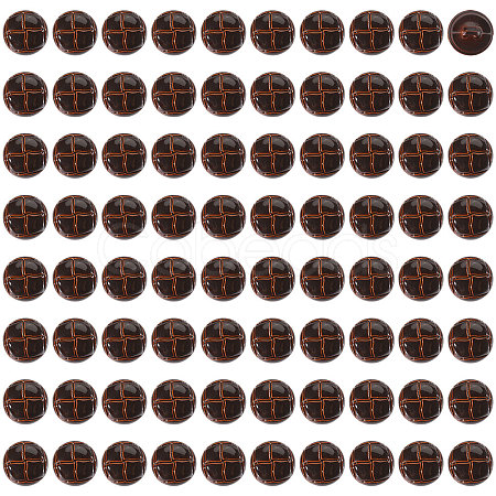 1-Hole Plastic Buttons BUTT-CA0001-34C-1