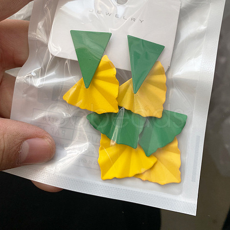 Triangle Alloy Dangle Stud Earrings FS-WGB25D4-06-1