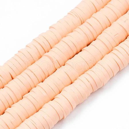 Handmade Polymer Clay Beads Strands CLAY-R089-6mm-033-1