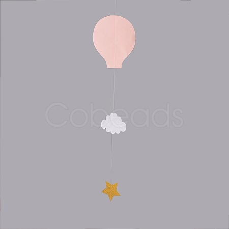Kindergarten Window Hanging 3D Paper Hot Air Balloon Cloud Ornaments HJEW-WH0002-01-1