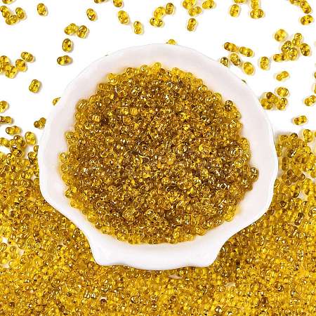 Picasso Spray Painted Glass Seed Beads SEED-T006-04A-1