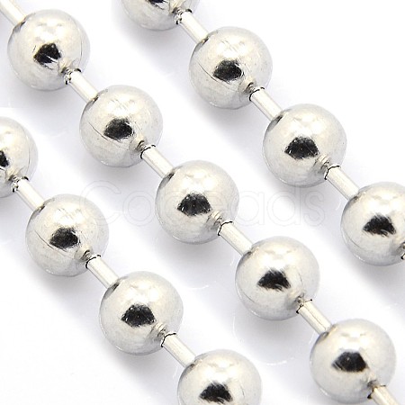 Tarnish Resistant Electroplate 304 Stainless Steel Ball Chains CHS-L001-12mm-P-1