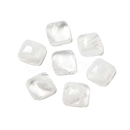 Watermelon Stone Glass Cabochons G-G075-08-1