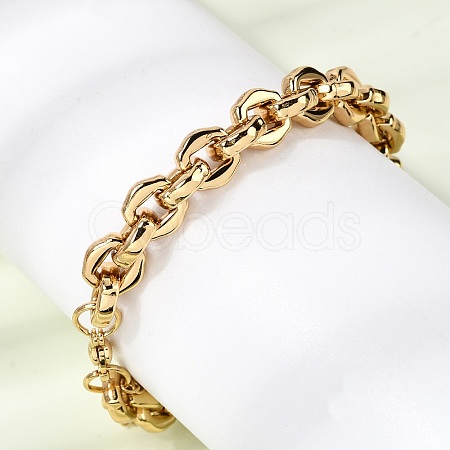 304 Stainless Steel Link Chain Bracelets for Women BJEW-P388-01G-1