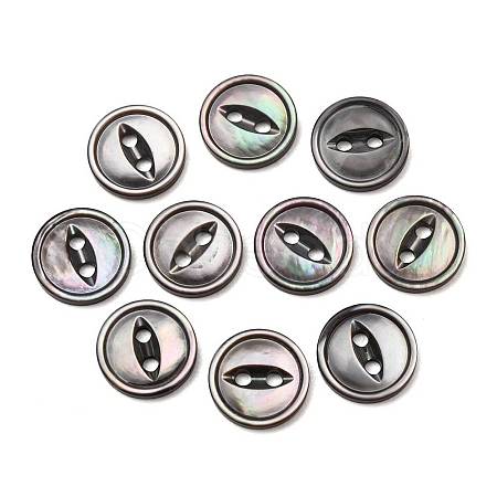 Cat Eye Style Natural Black Lip Shell Buttons SH-CBAA69B-01H-1