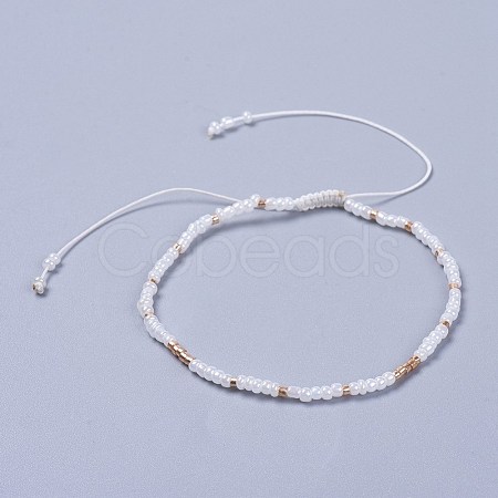 Adjustable Nylon Thread Braided Beads Bracelets BJEW-JB04374-01-1