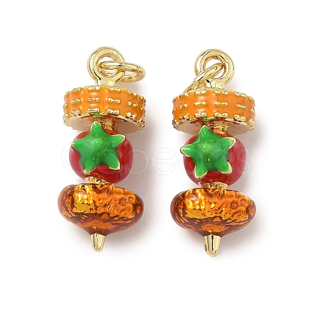 Brass Enamel Pendants KK-H259-11A-G01-1