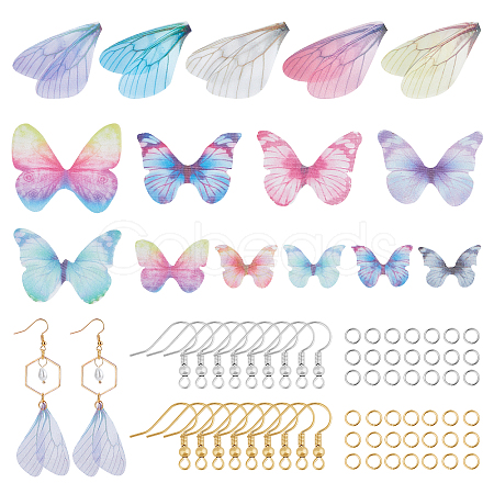DIY Fabric Dangle Earring Making Kits DIY-AR0001-61-1