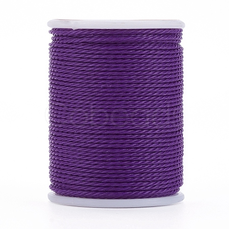 Round Waxed Polyester Cord YC-G006-01-1.0mm-13-1