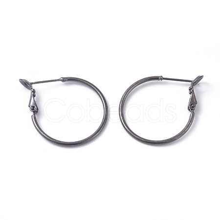 Brass Hoop Earrings KK-I665-26B-B-1