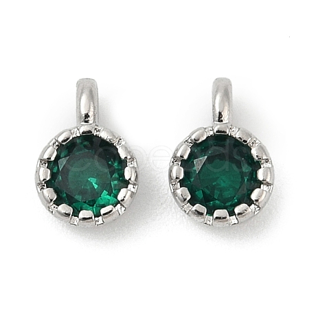 Brass Pave Cubic Zirconia Pendants KK-H204-03P-06-1