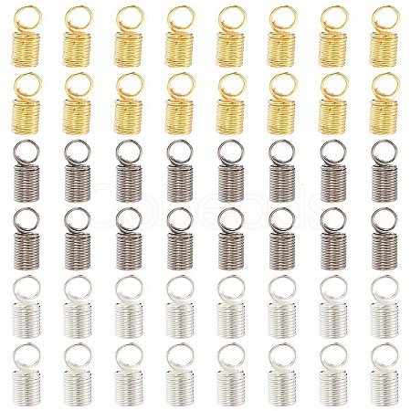 60Pcs 3 Colors Iron Cord End IFIN-YW0003-23-1