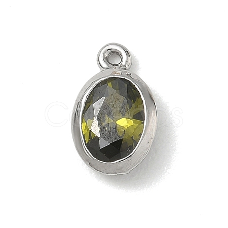 Brass Pave Cubic Zirconia Charms KK-CBA74BF-02P-02-1
