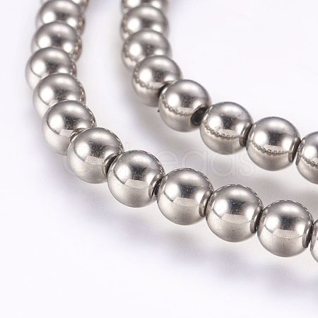 Electroplate Non-magnetic Synthetic Hematite Bead Strands X-G-P277-06-6mm-1