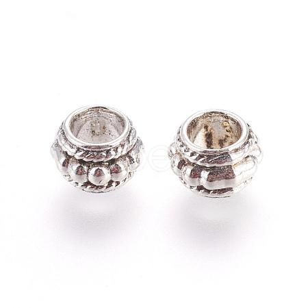Barrel Tibetan Style Alloy Beads PALLOY-O072-ZN771-RS-1
