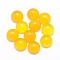 Natural Yellow Agate Cabochons, Dyed & Heated, Half Round, 6x3~3.5mm