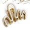 Alloy Enamel Claw Hair Clips, Hair Accessories for Women & Girls, Antique White, 5mm