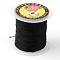 Round Metallic Thread, 12-Ply, Black, 1mm, about 54.68 yards(50m)/roll