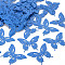 Spray Painted 430 Stainless Steel Filigree Joiners Links, Etched Metal Embellishments, Butterfly, Cornflower Blue, 35x44x0.4mm, Hole: 1~1.6mm