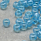 12/0 Grade A Round Glass Seed Beads, Transparent Colours Lustered, Sky Blue, 12/0, 2x1.5mm, Hole: 0.3mm