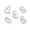 Glass Profiled Pearl Beads, Pearlized, Teardrop, White, 15~15.5x10.5~11x9~10mm, Hole: 1~1.2mm