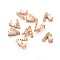 Alloy Cabochons, Nail Art Decoration Accessories, with Cubic Zirconia, Clear, Real 18K Gold Plated, 8x7mm