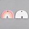 Food Grade Eco-Friendly Silicone Big Pendants, Rainbow, Light Coral, 62x90x9mm, Hole: 7x9mm