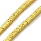 Electroplated Natural Lava Rock Beads Strands, Cuboid, Golden Plated, 8.5~9x3x3mm, Hole: 1mm, about 46pcs/strand, 15.75''(40cm)