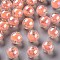 Transparent Acrylic Beads, Bead in Bead, AB Color, Round, Salmon, 11.5x11mm, Hole: 2mm, about 520pcs/500g