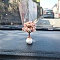 Mini Plastic Tree Ornament, Resin Base for Car Interior Decorations, Pink, 70mm